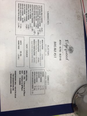 Edgewood Convenience Stores And Deli menu 5
